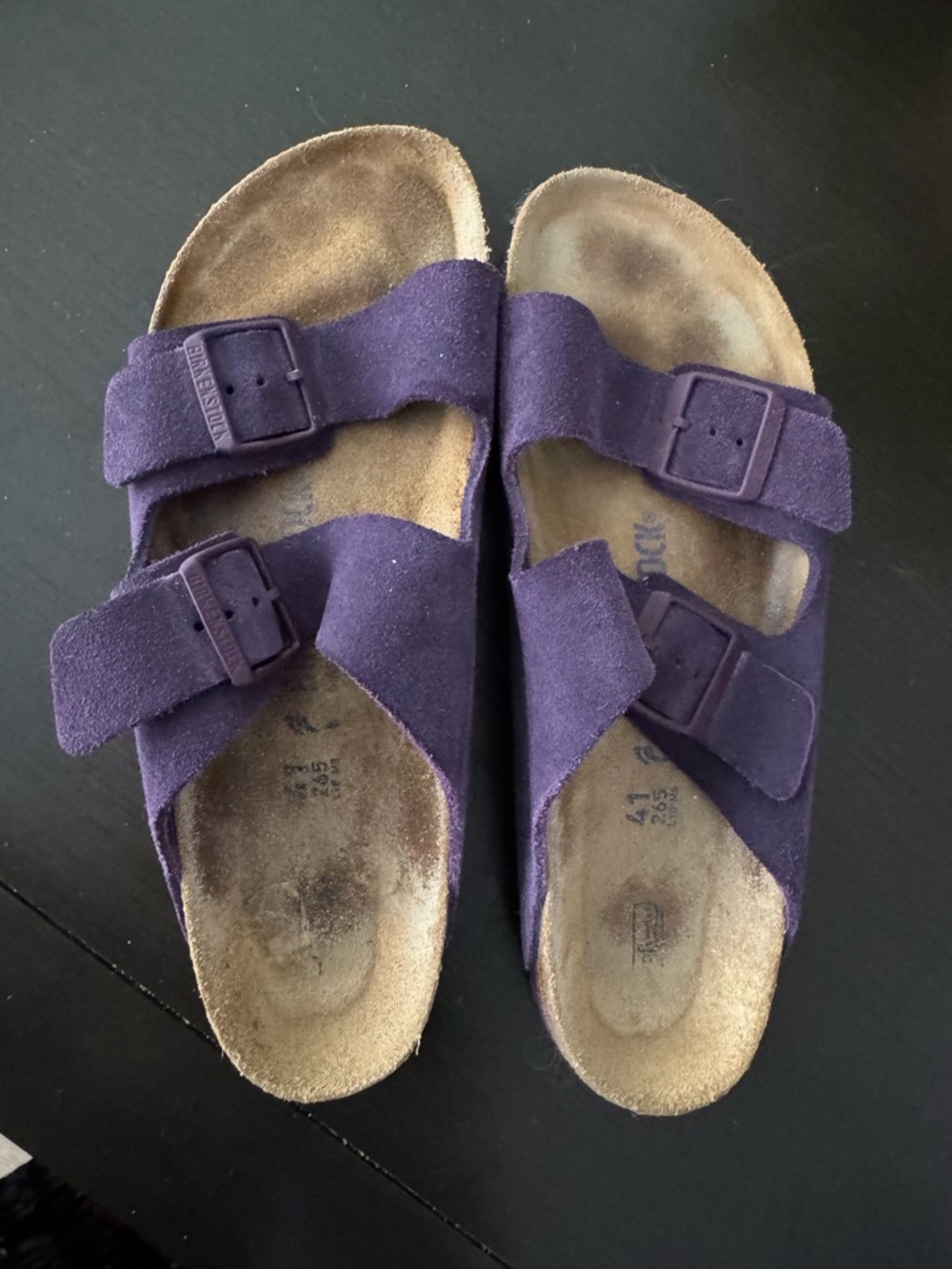 Birkenstock Purple Suede Two-Buckle Arizona 41 (10)